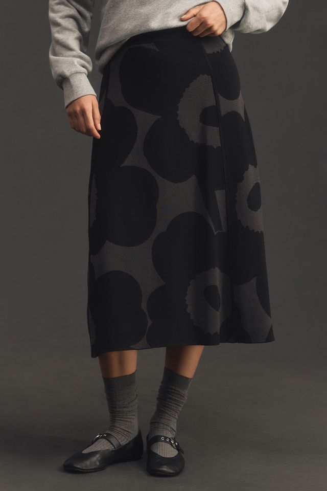 Marimekko Kaukainen Unikko Knit Skirt #1