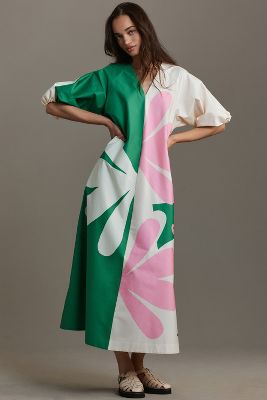 Shop Marimekko Karkelo Kolmikko Maxi Dress In Multicolor