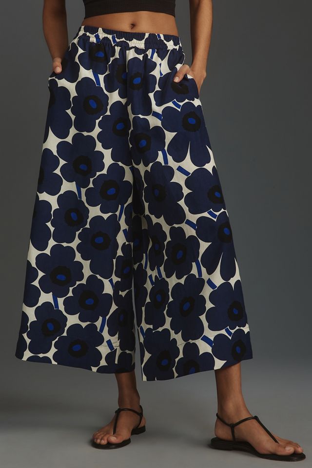 Marimekko Kuvio Unikko Linen Trouser Pants #1
