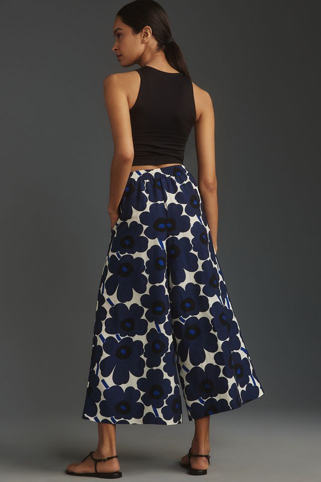 Marimekko Kuvio Unikko Linen Trouser Pants #2