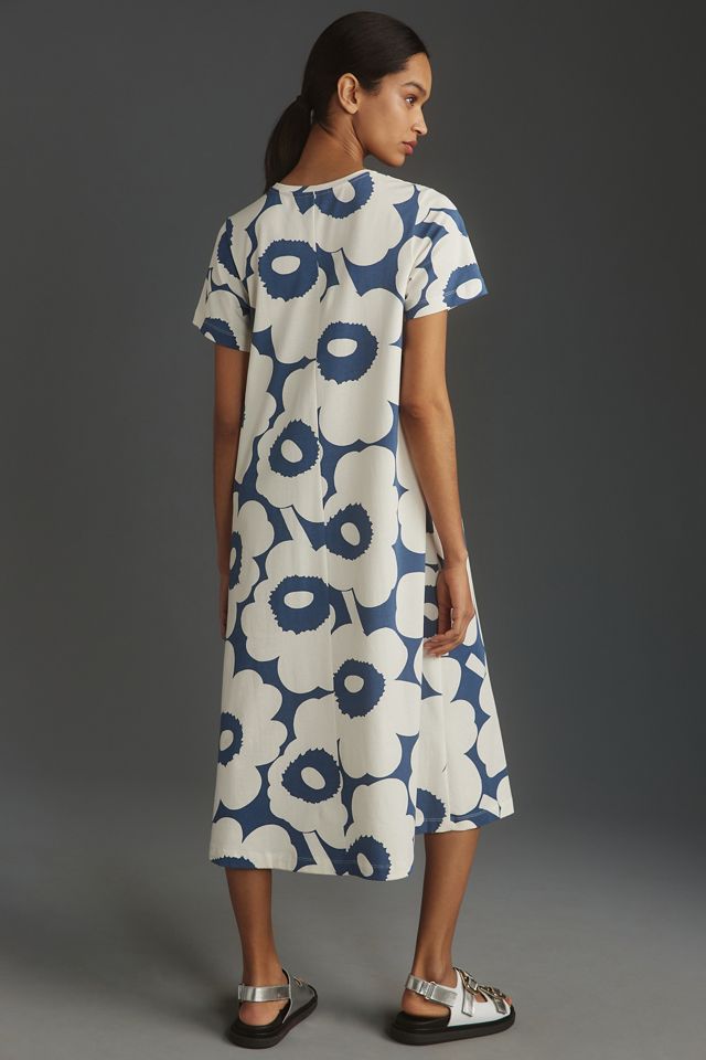 Marimekko Pisteinen Unikko Jersey Midi Dress | Anthropologie