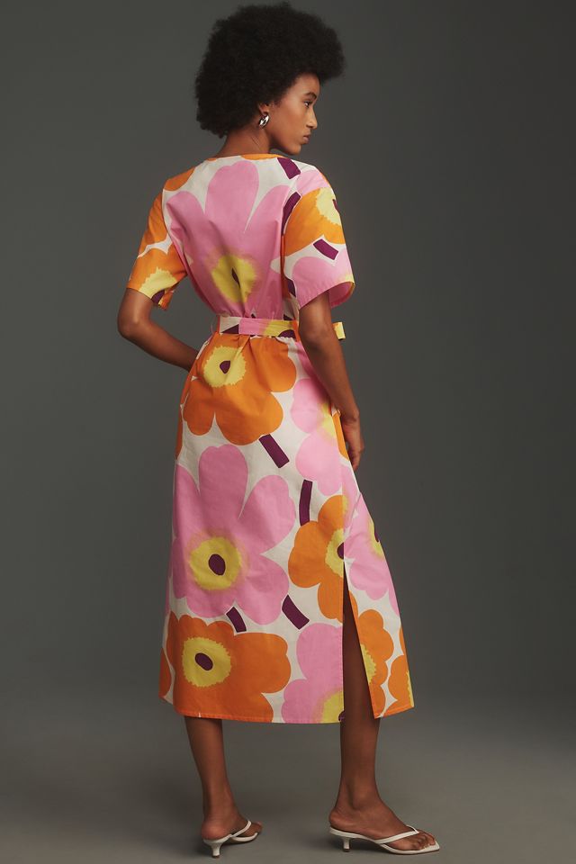 Marimekko Kemut Unikko Poplin Midi Dress | Anthropologie