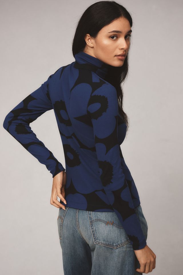 Marimekko Emali Unikko Rib Turtleneck Top | Anthropologie