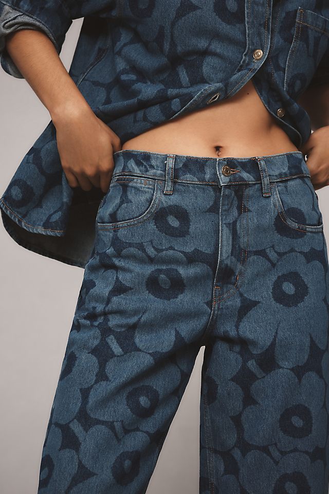 Marimekko Maridenim Unikko Barrel Jeans | Anthropologie Marimekko Maridenim Unikko Barrel Jeans | Anthropologie
