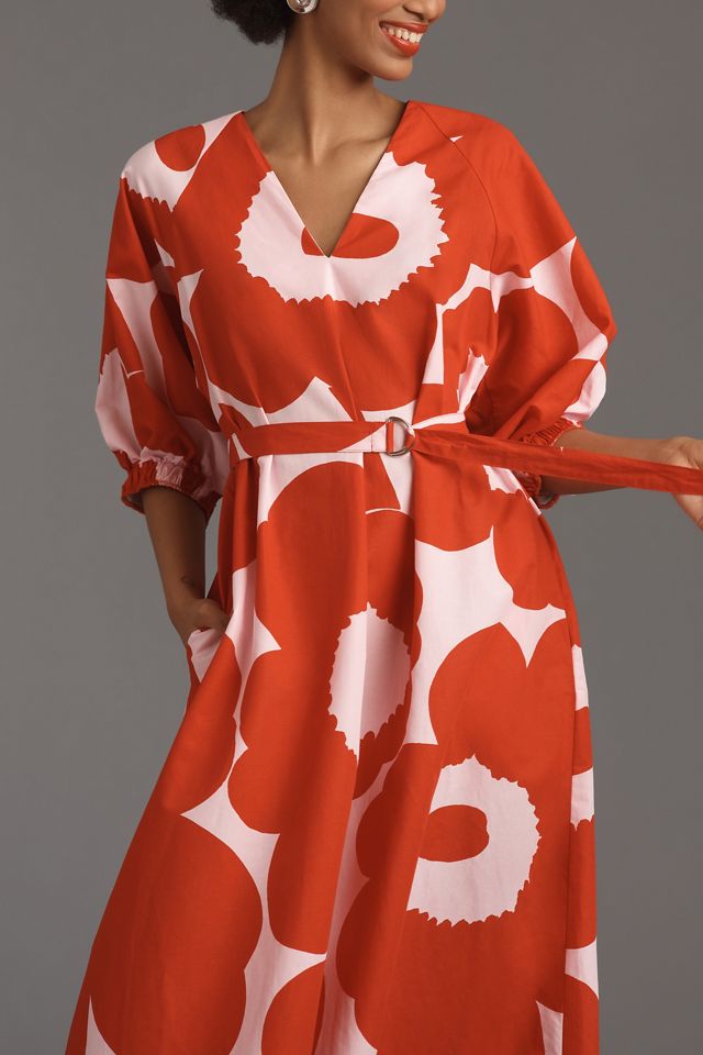 white christmas dresses Marimekko Kestit Unikko Cotton Dress – Nordic Labels main image 1
