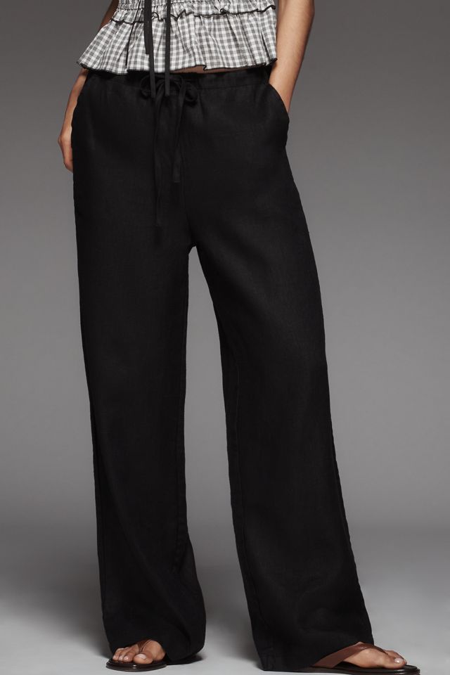 Rails Emmie Linen High-Rise Straight-Leg Pants #1