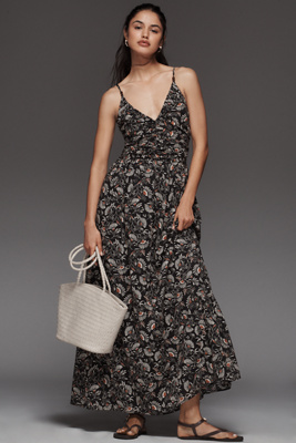 Rails Palm Sleeveless V-neck Maxi Dress In Black