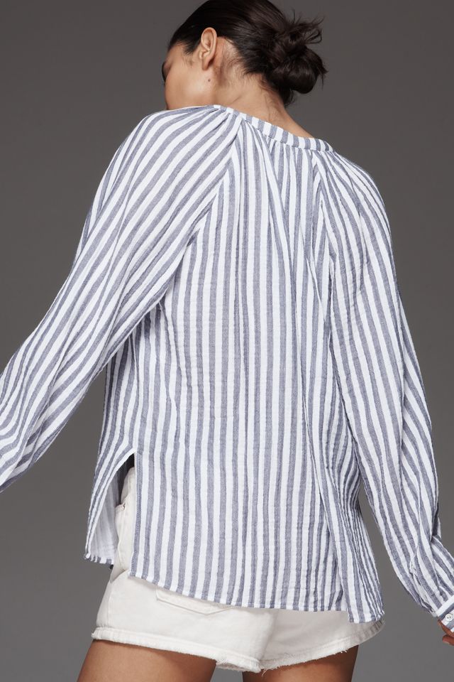 Rails Brielle Long-Sleeve Front-Tie Blouse #1