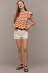 Rails Coen Flutter-Sleeve Crochet Knit Top
