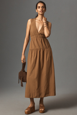 Rails Genevieve Sleeveless V-neck Midi Dress In Green