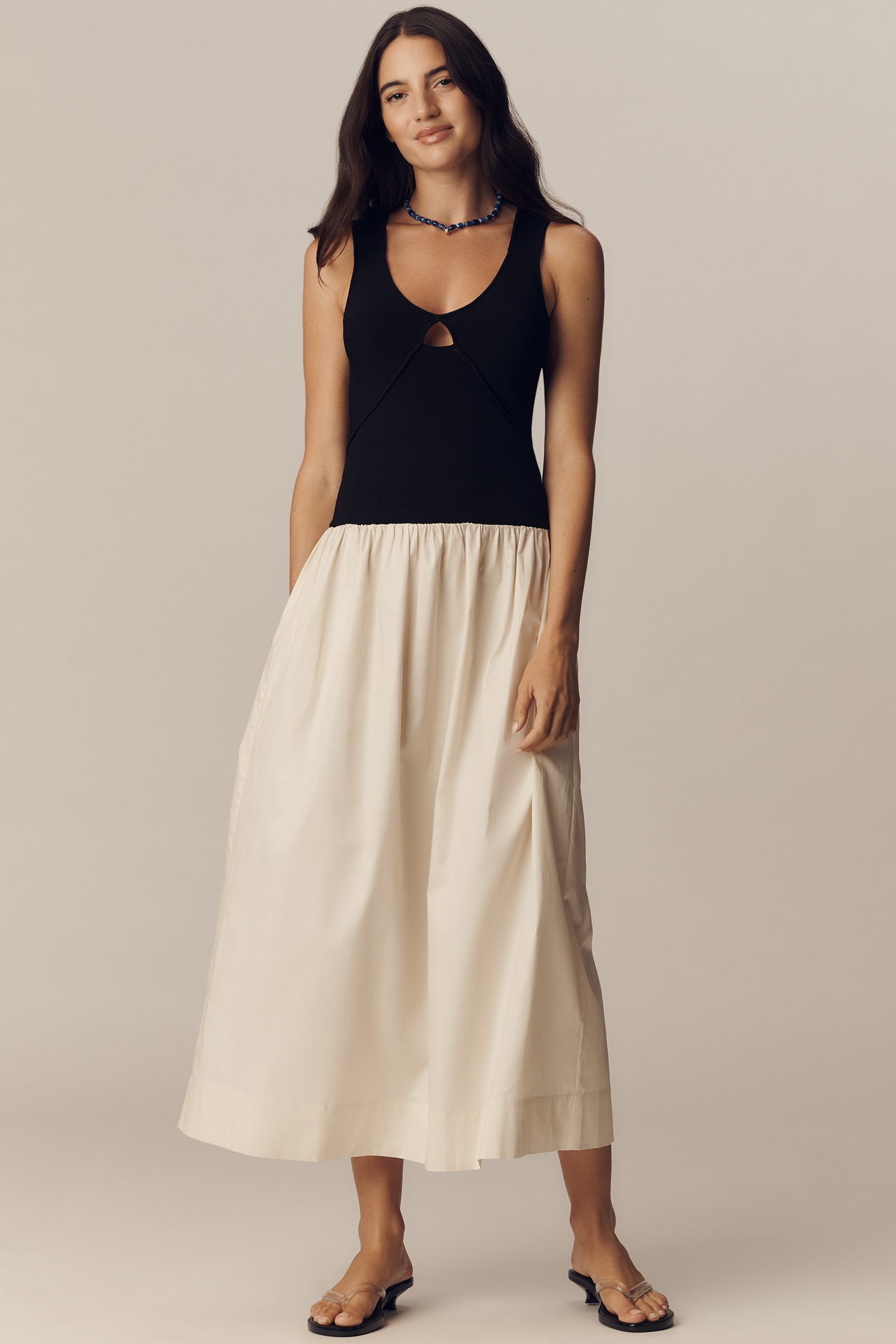 Rails Raquel Sleeveless Scoop-Neck Knit Midi Dress