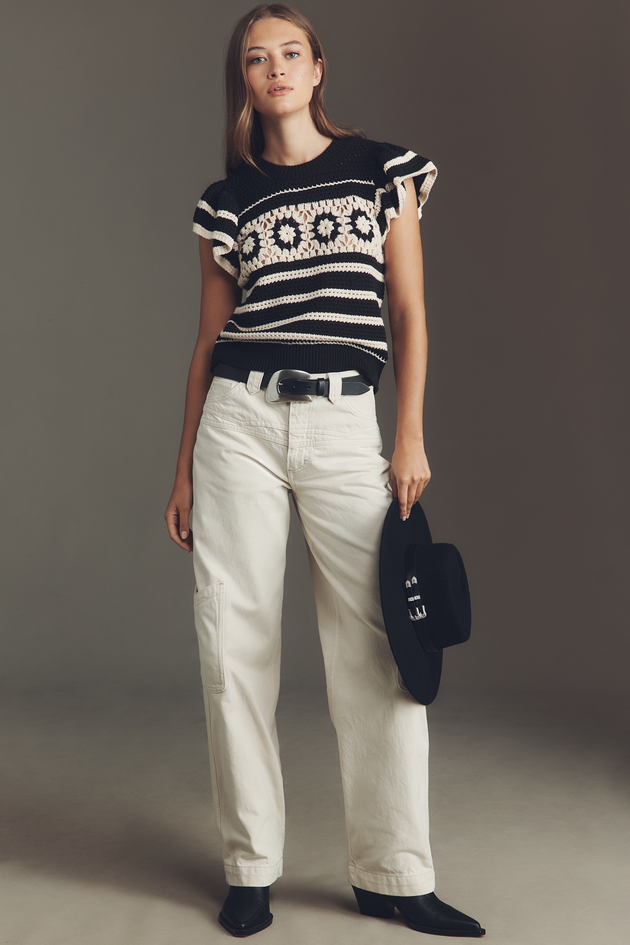 Rails Penelope Flutter-Sleeve Knit Top