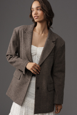 Rails Bridges Blazer Jacket In Gray