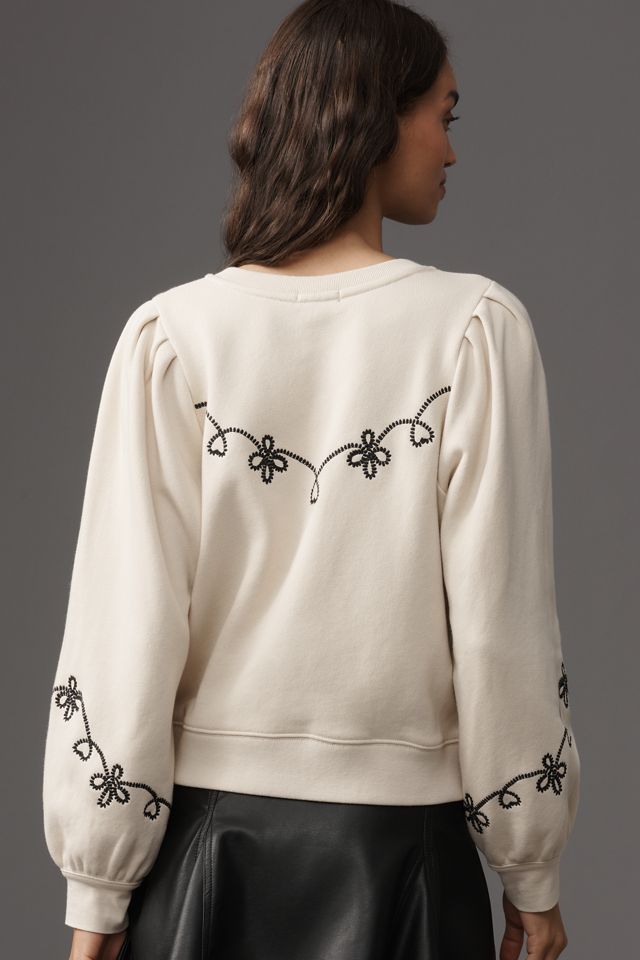 Rails Hanne Embroidered Half-Placket Sweatshirt #1
