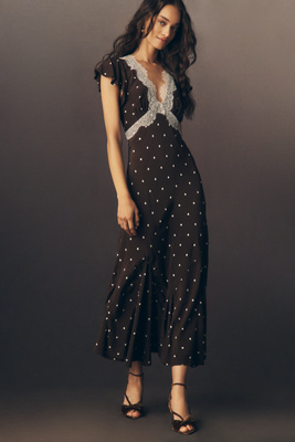 Rails Mattia Midi Slip Dress In Brown