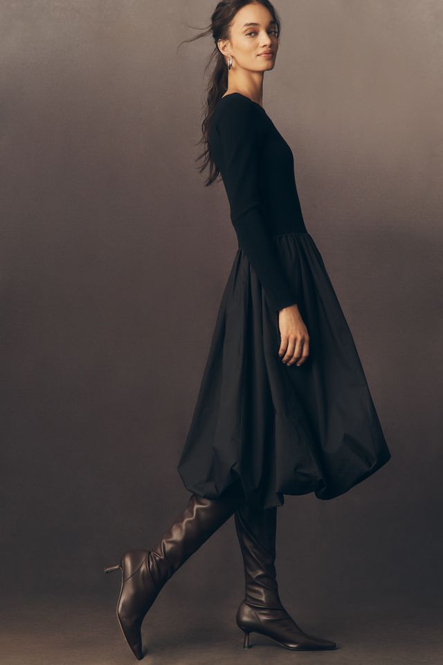 Rails Romana Knit Bubble-Hem Midi Dress | Anthropologie