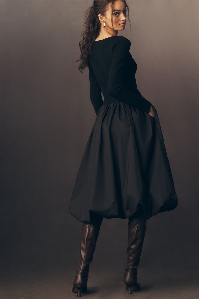 Rails Romana Knit Bubble-Hem Midi Dress #3