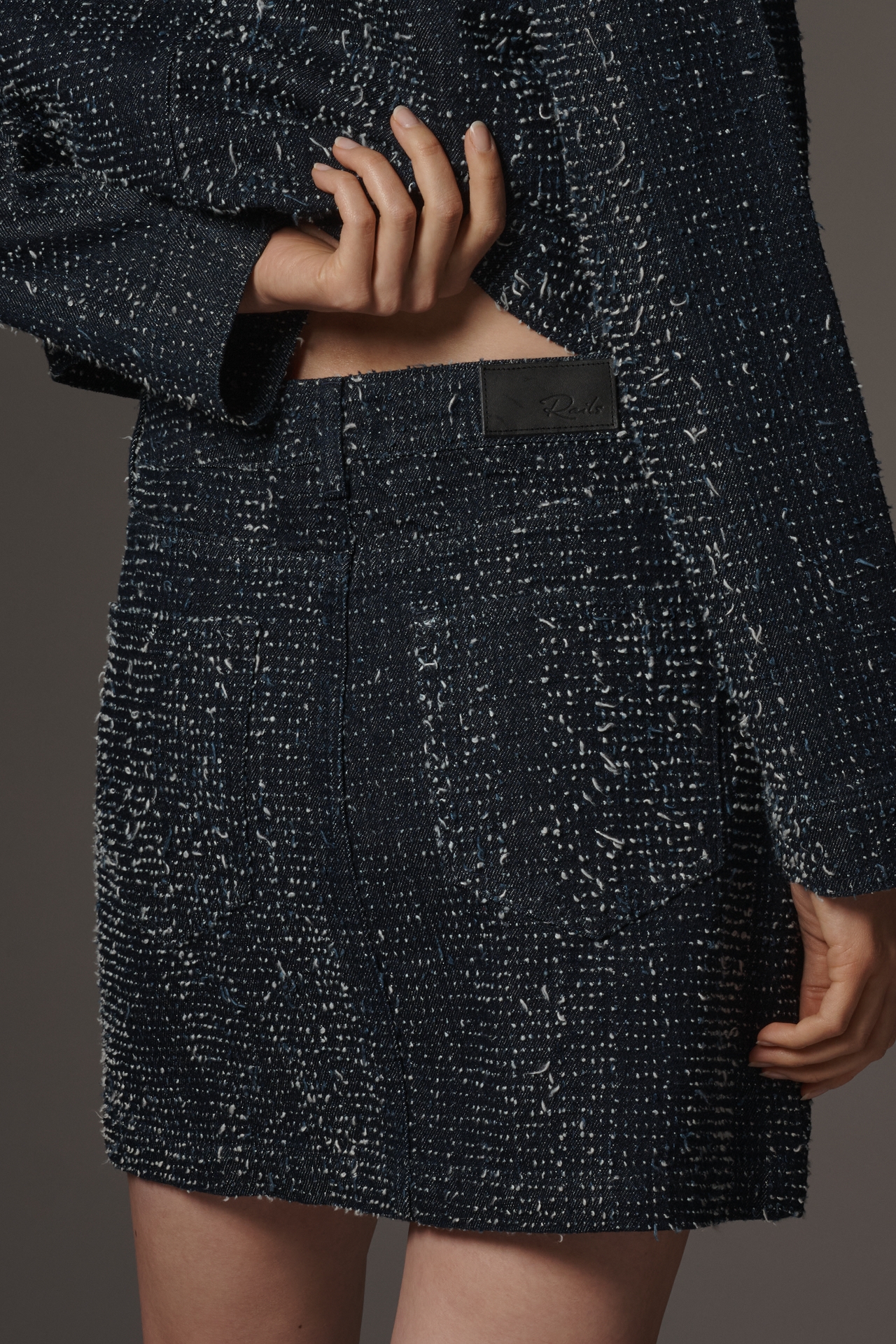 Rails Abbott Denim Tweed Mini Skirt