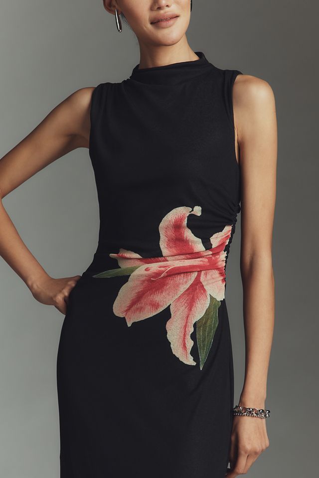 Rails Rebecca Ruched High-Neck Midi Dress | Anthropologie