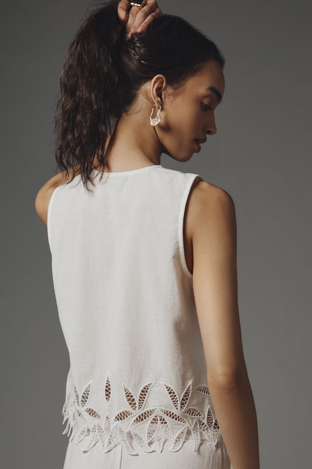 Rails Oregon Embroidered Tie-Front Top #1