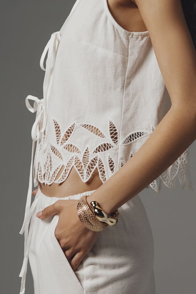 Rails Oregon Embroidered Tie-Front Top #2