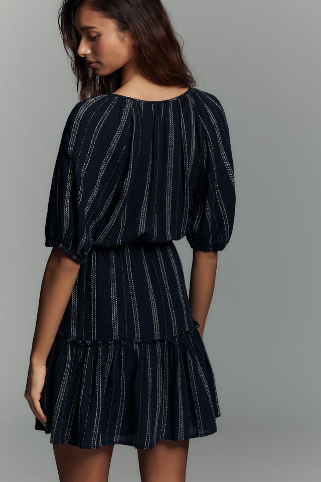 knee length dresses for ladies RAY LINEN TIERED MINI DRESS – Shop-Sofia main image 1