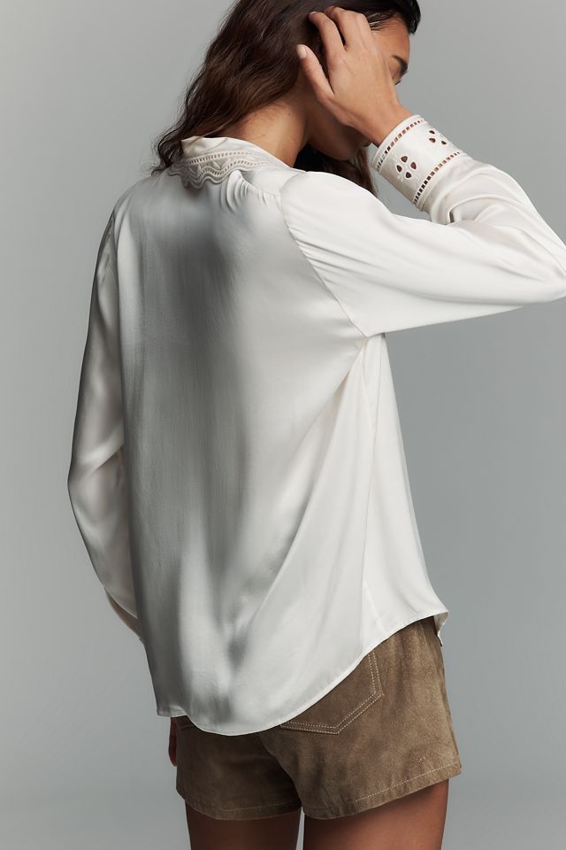 Rails Clarise Silk Eyelet Blouse #1