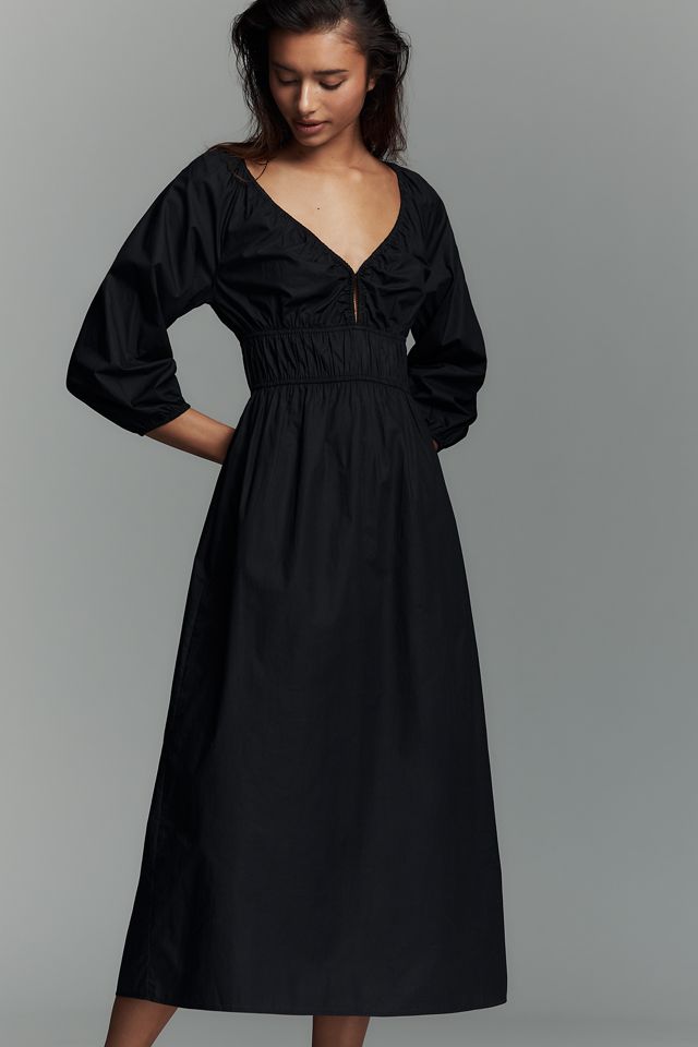 Rails Paio Cotton V-Neck Midi Dress | Anthropologie