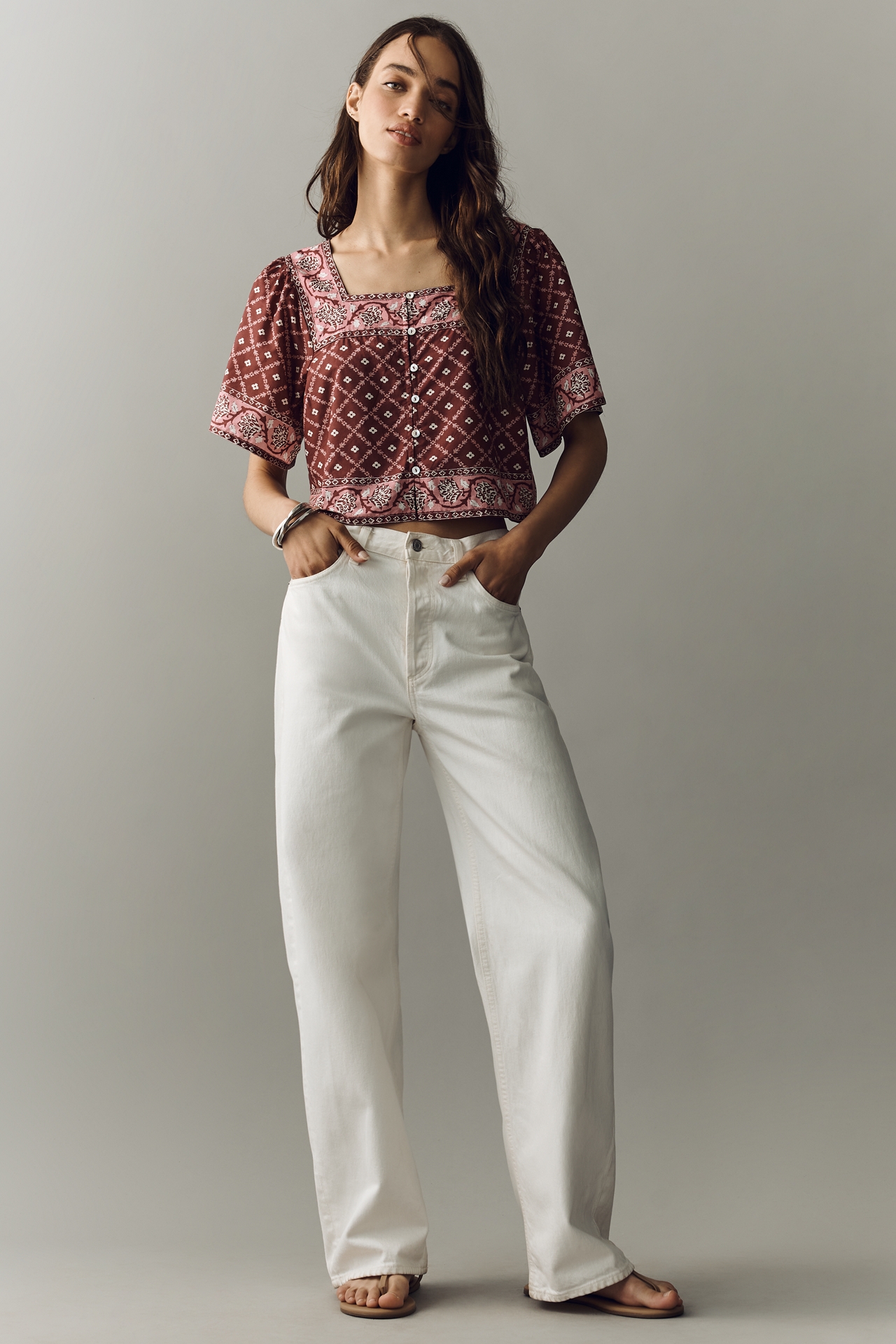 Rails Ellen Cotton Short Sleeve Blouse