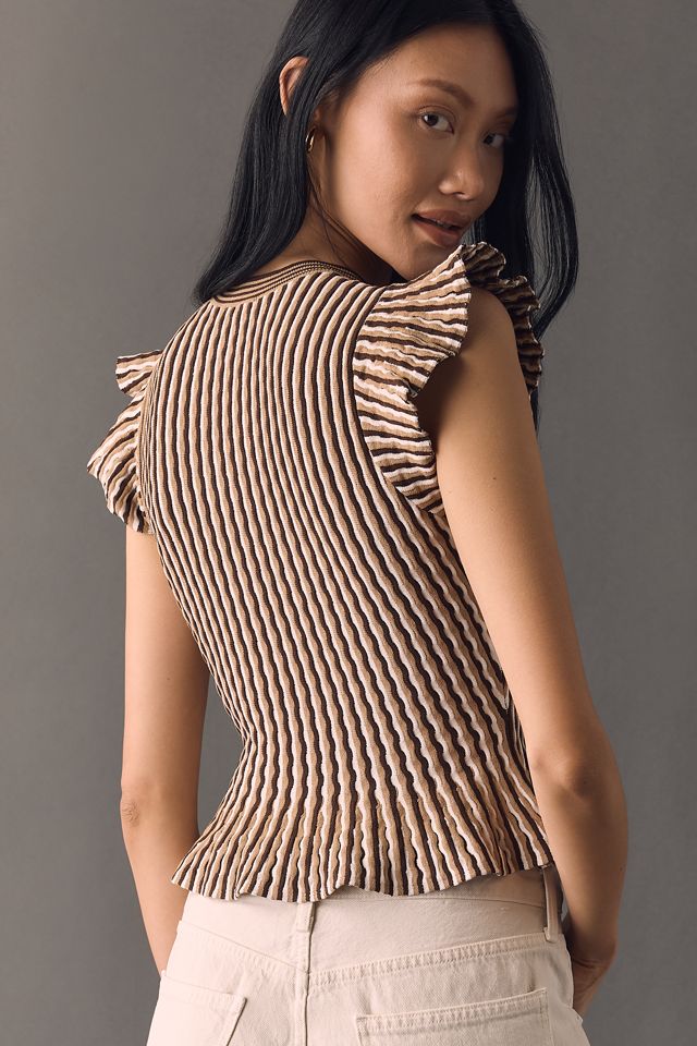 Rails Bryn Ribbed Peplum Tank | Anthropologie