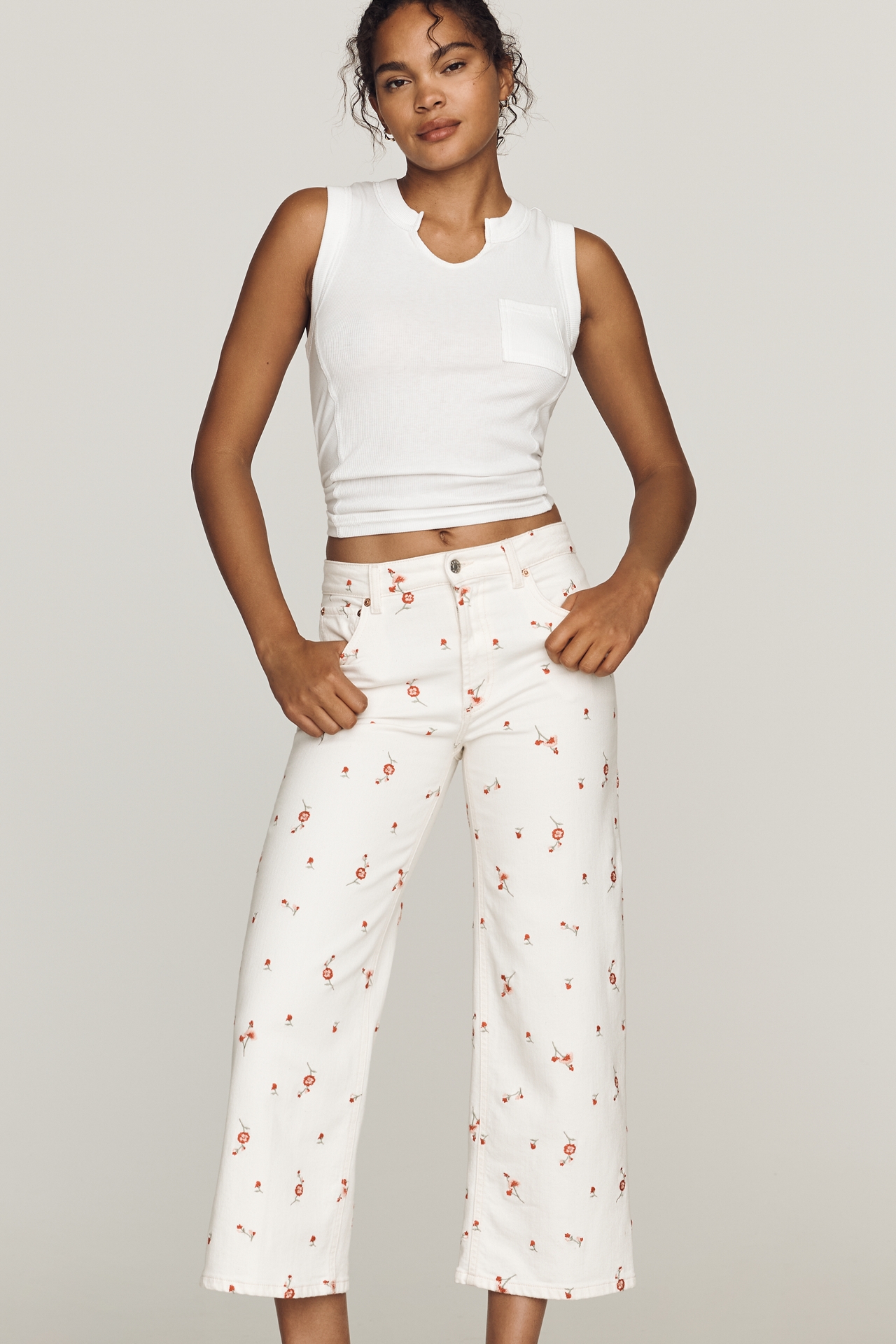 Rails Getty Floral Crop Jeans