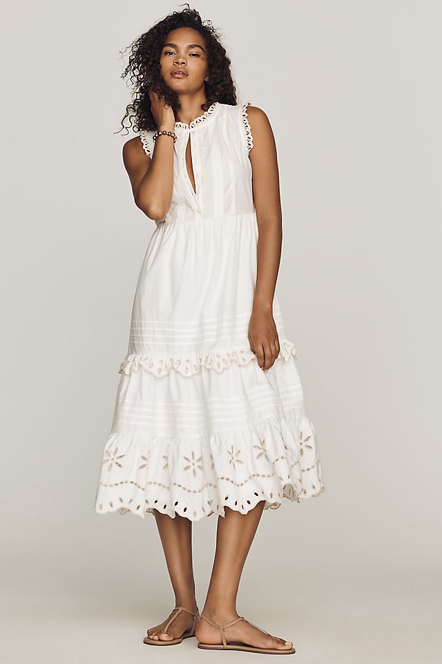 white ruffle midi dress City Lights in 35.0 CARE Hand Wash Cold Off The Shoulder Ruffle Midi
