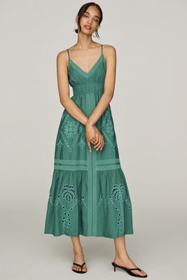 Farm Rio Miranda A-Line Sweetheart Midi Dress | Anthropologie