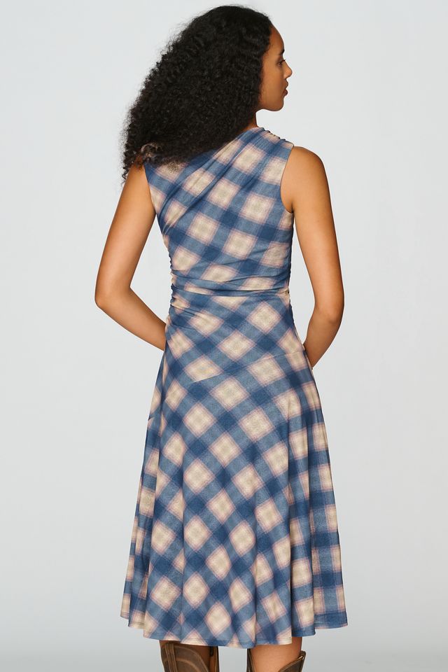Rails Sorra Plaid Ruched Midi Dress #3