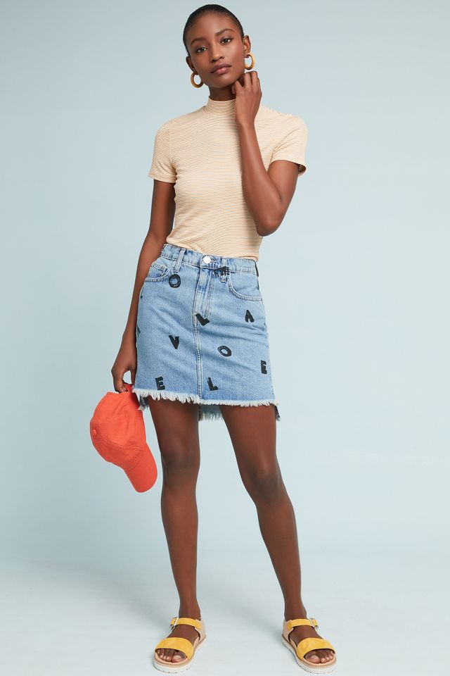 Current elliott denim hot sale skirt