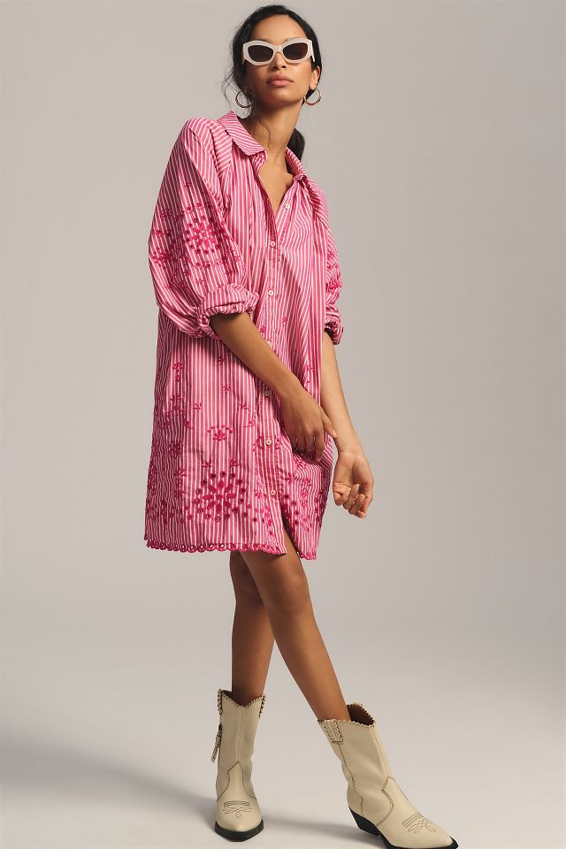 Scotch Soda Embroidered Shirt Dress