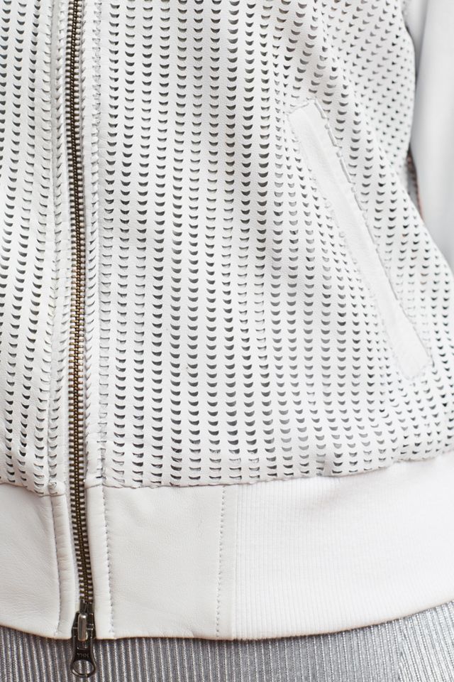 Perforated Leather Bomber #2