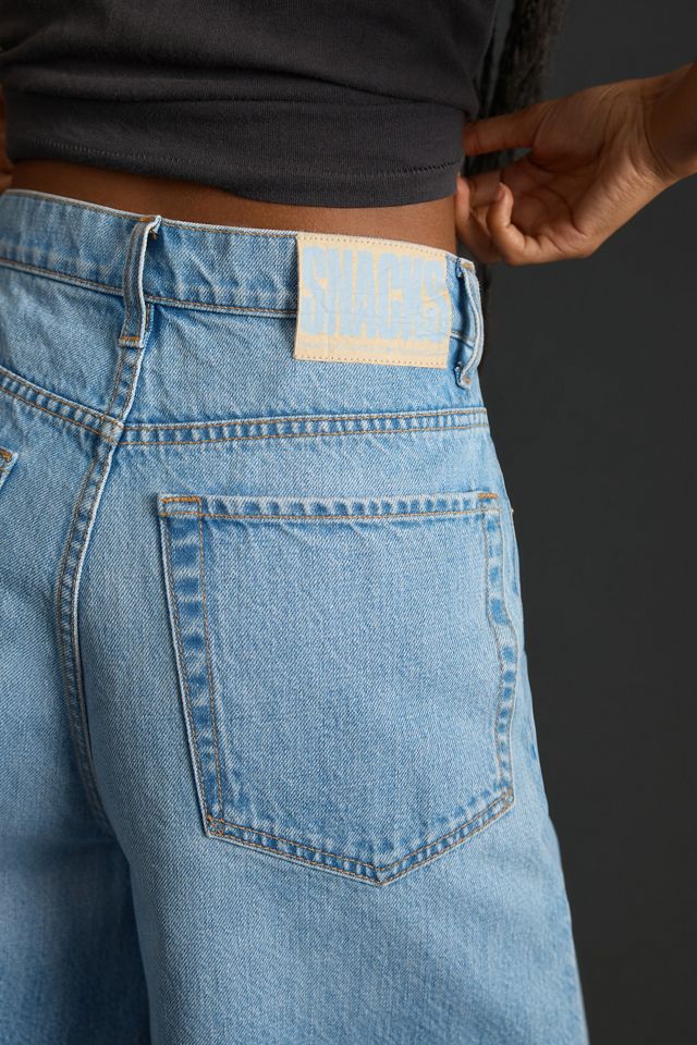 MOTHER High-Rise Wide-Leg Denim Shorts #3