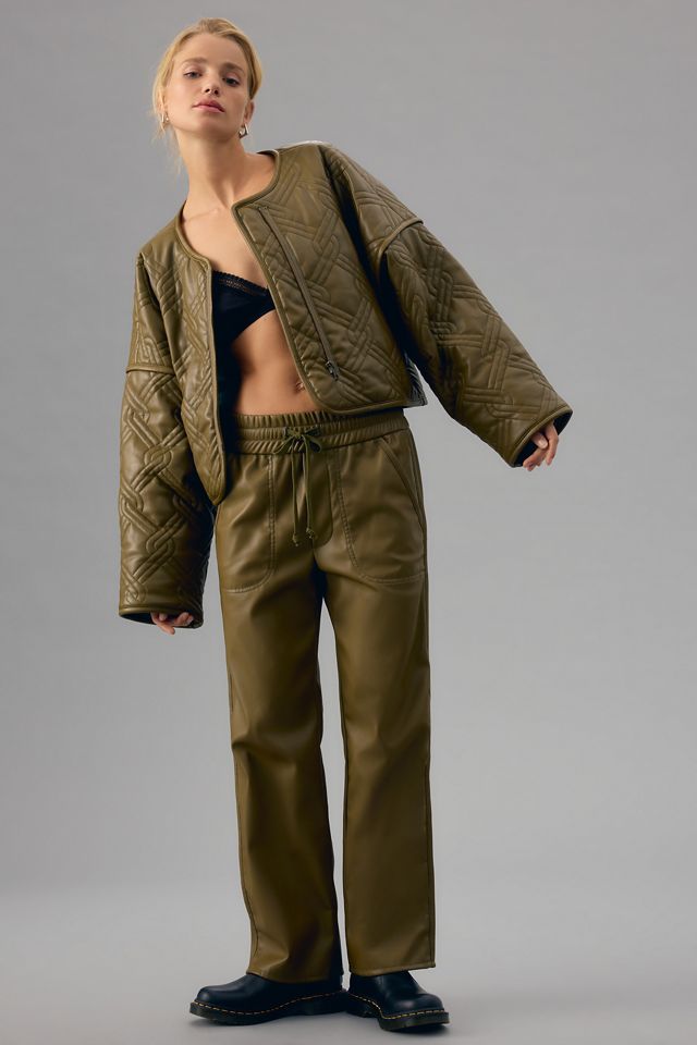 MOTHER The Underliner Faux Leather Jacket #1