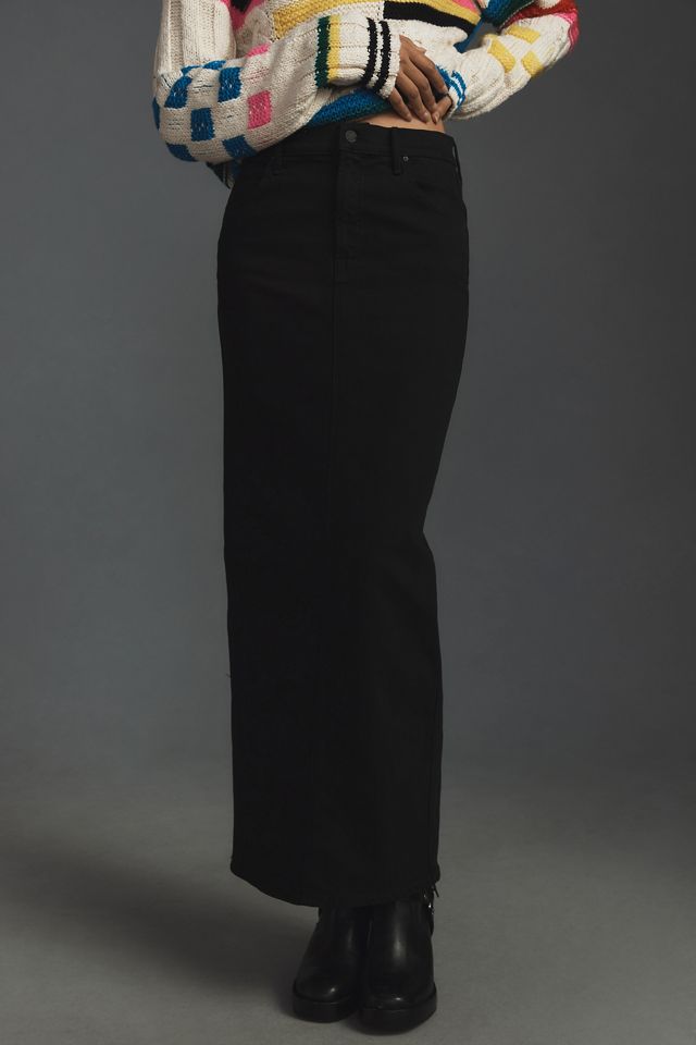 MOTHER The Flagpole Denim Midi Skirt #1