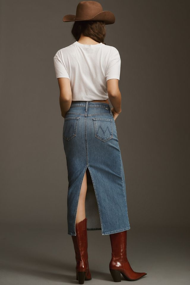 MOTHER The Pencil Pusher Denim Midi Skirt #2