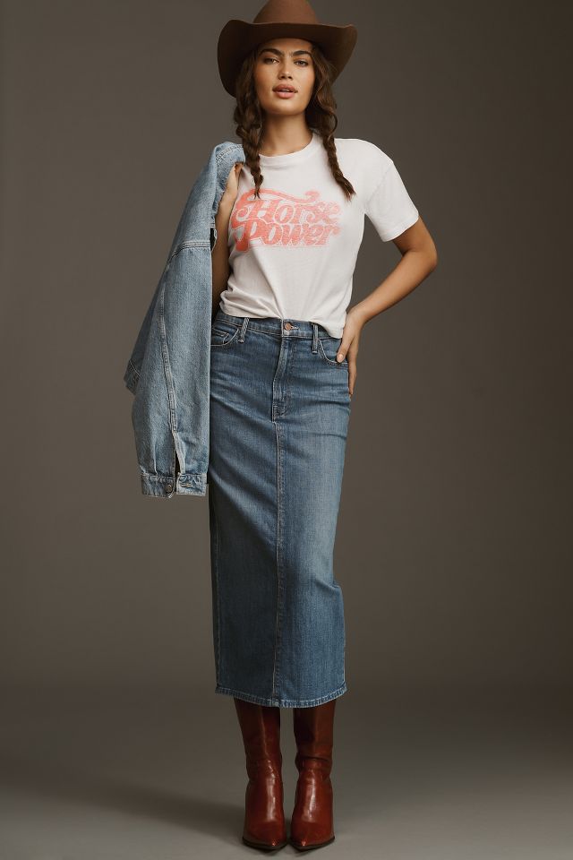 Mother denim midi skirt sale