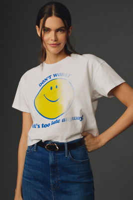 Mother The Grab Back Cropped Tee In White
