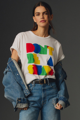 Mother The Rowdy Don't Be A Square T-shirt In White - Size X-large In White