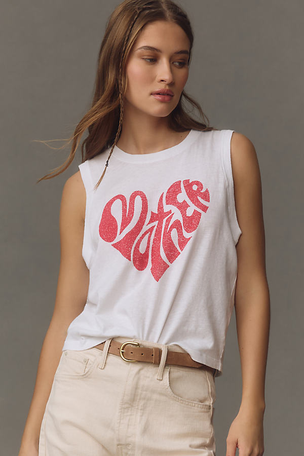 Shop Mother The Strong And Silent Type Tank Top In White
