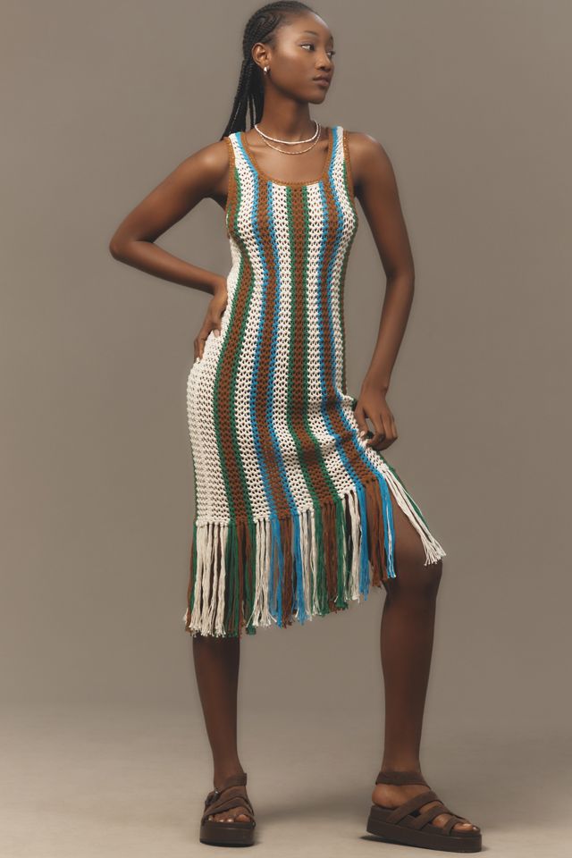 MOTHER The Benefits Crochet Midi Dress #2