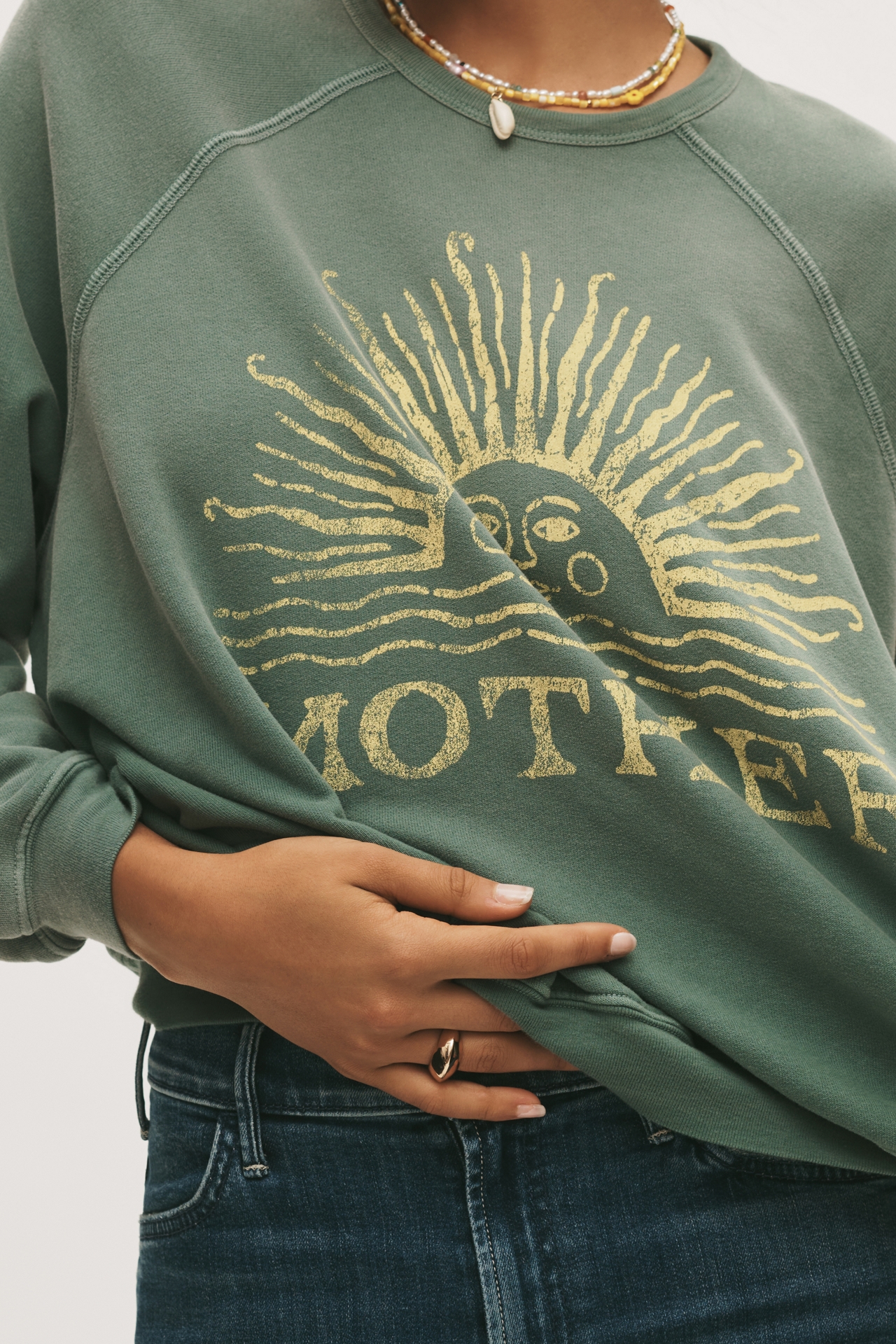 MOTHER The Biggie Concert Crew-Neck Sweatshirt