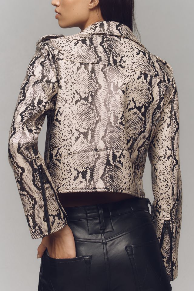 MOTHER The Chopper Faux-Leather Moto Jacket #1