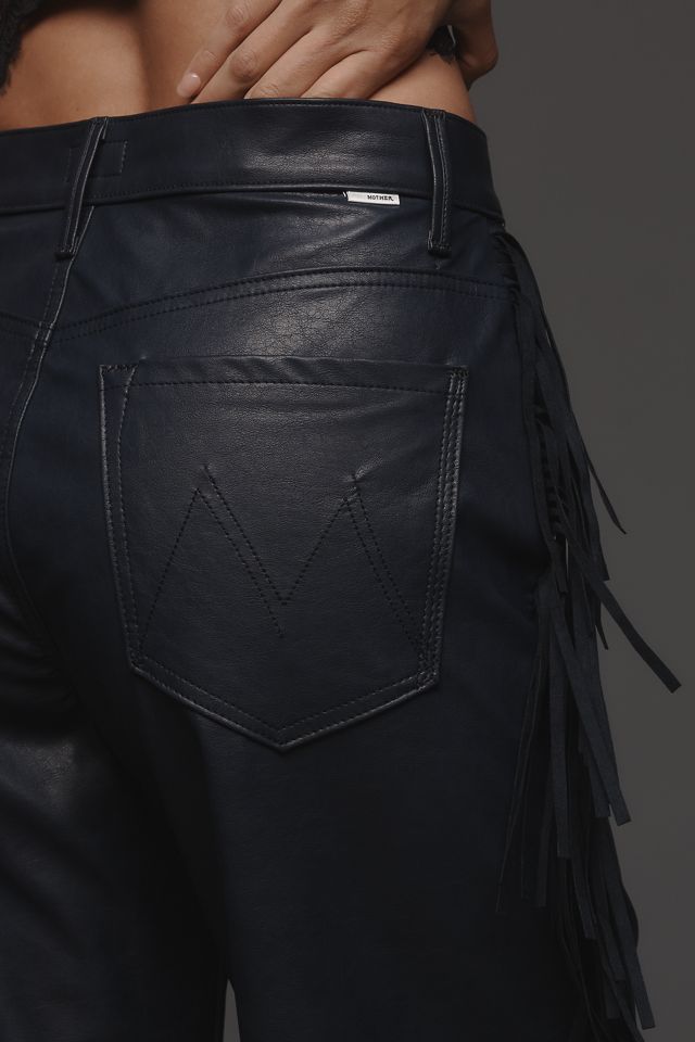 MOTHER The Fringe Half Pipe Sneak Faux-Leather Pants #3