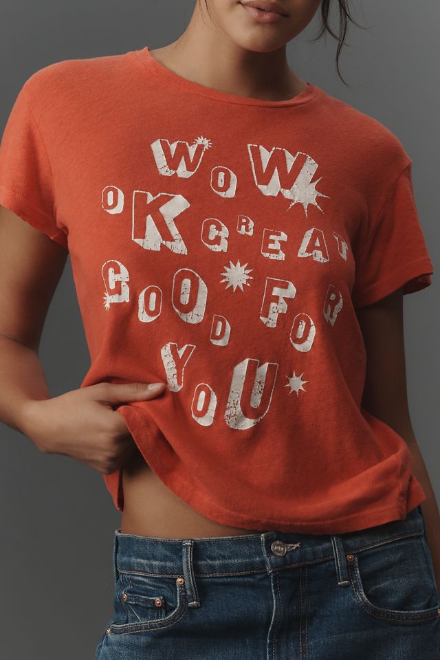 MOTHER The Sinful Wow Okay Great Good For You Crew-Neck Tee #3